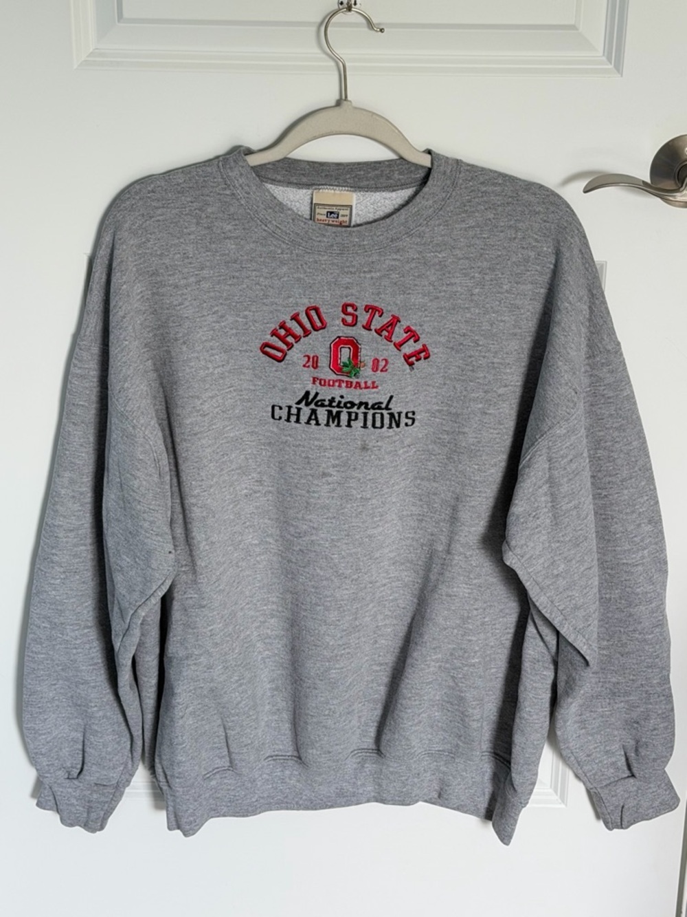 Lee vintage Gray Ohio State 2002 National Champions Sweatshirt XL 54765 - Picture 2 of 16